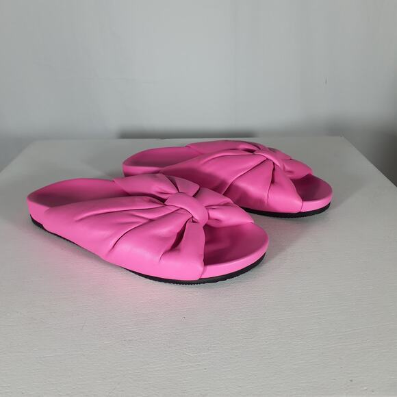 Balenciaga Puffy Mule Pink Leather Sandals Size 8 US / 38 EU - Picture 2 of 6